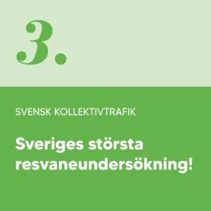 BIld med text. Sveriges största resvaneundersökning.